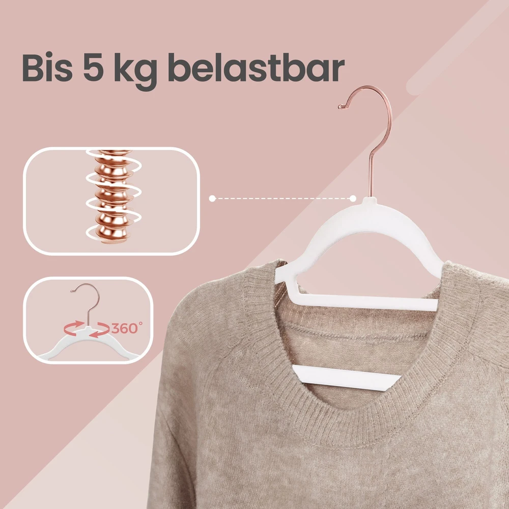SONGMICS velvetiniai drabužių pakabai, 30 vnt. rinkinys
