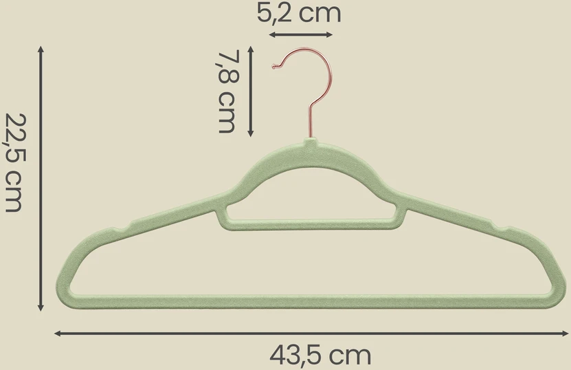 Songmics Drabužių pakaba, 43.5x0.6x22.5 cm, šviesiai žalia