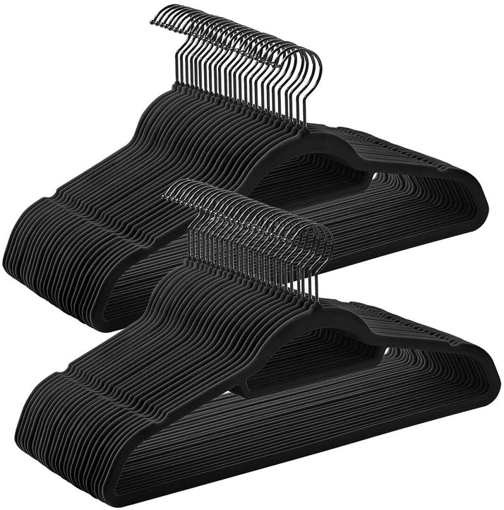 Songmics 50 kabyklų komplektas 43,5 cm ilgio juodos spalvos
