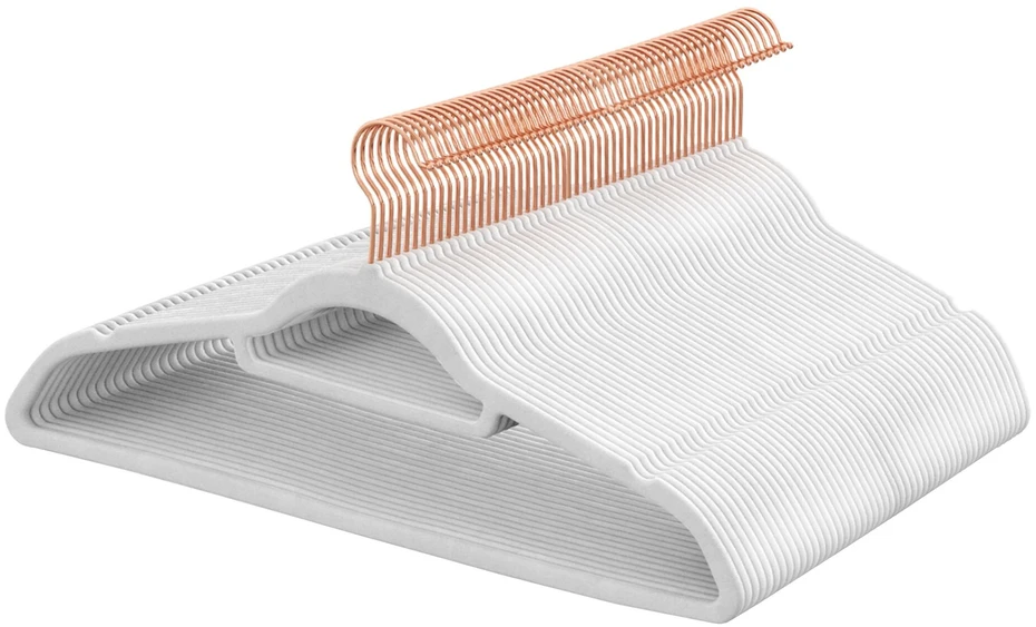 SONGMICS aksominiai drabužių pakabai, 50 vnt. rinkinys
