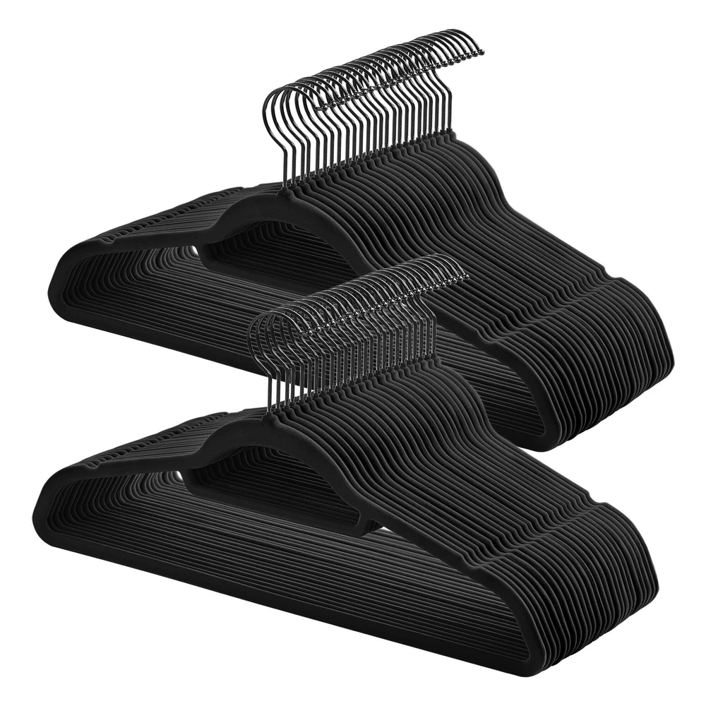 SONGMICS pakabų rinkinys, 50 vnt., 43,5 cm ilgio, juodos spalvos