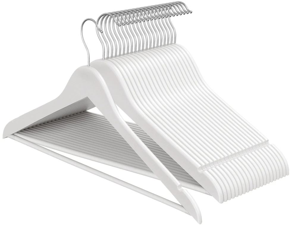 Songmics Mediniės drabužių pakabos 42,9x21 cm, 30 vnt.