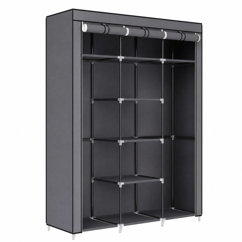 Songmics Audinių spinta 150 x 175 cm pilka