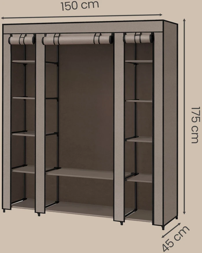 Songmics Drabužių spinta 45x150x175 cm