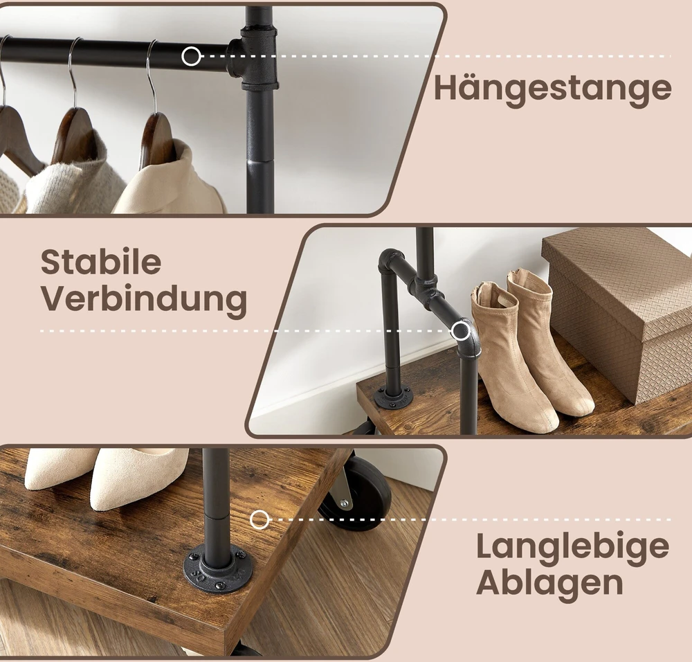 Songmics Drabužių stovas 103,5 x 40 x 174,5 cm