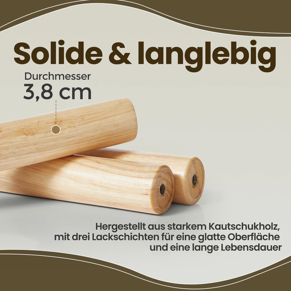 Songmics Kabyklos stovas VASAGLE iš kaučiuko medienos, 47 x 47 x 175 cm