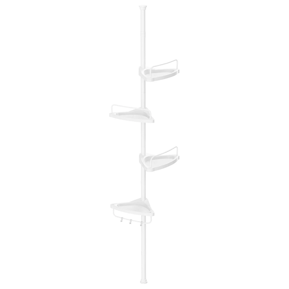 Songmics Teleskopinė vonios lentyna 85-305 cm, balta