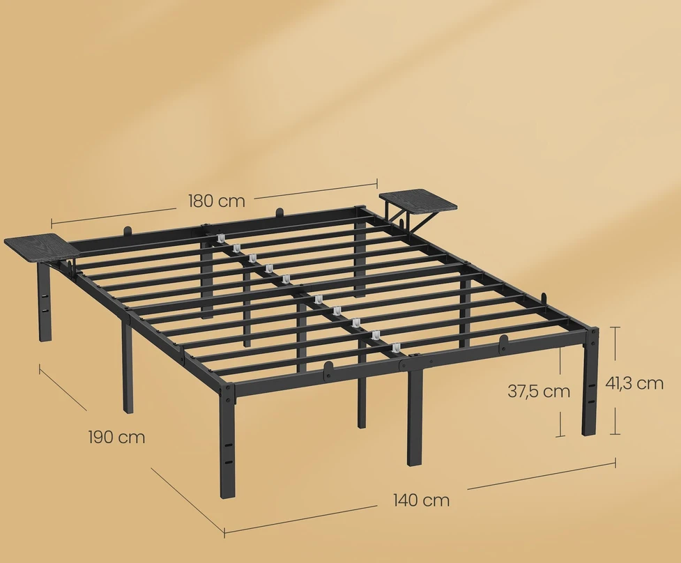 Songmics Vasagle Lovos rėmas, 140 x 190 cm, lovos rėmas