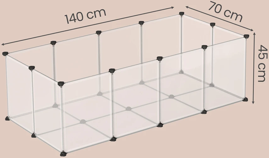 Songmics Mažų gyvūnų narvas 143 x 73 x 46 cm