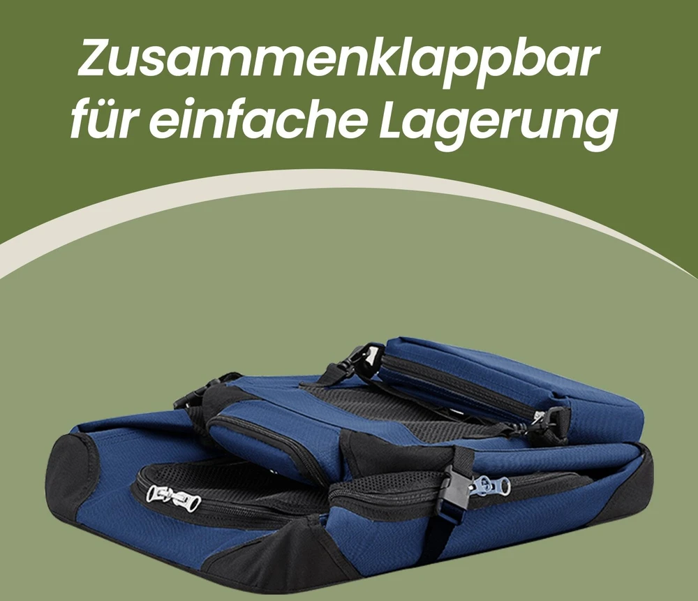 Songmics Augintinio transporto dėžė sulankstoma 50x35x35 cm tamsiai mėlyna