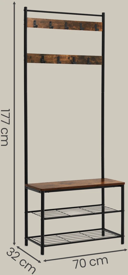 Songmics Drabužių kabykla, 70x175x32 cm