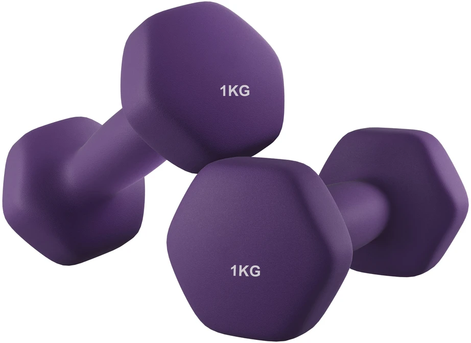 SONGMICS hanteliai, 2 vnt. rinkinys, 2 x 1kg