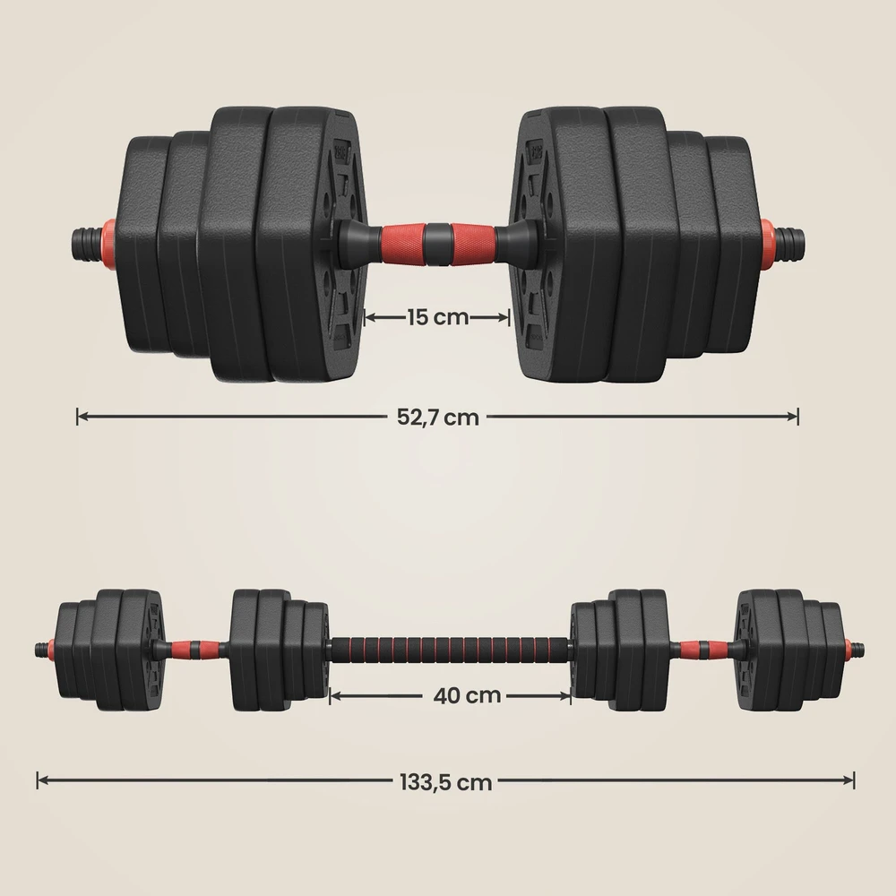 Songmics Hantelių rinkinys Hexagon 30 kg