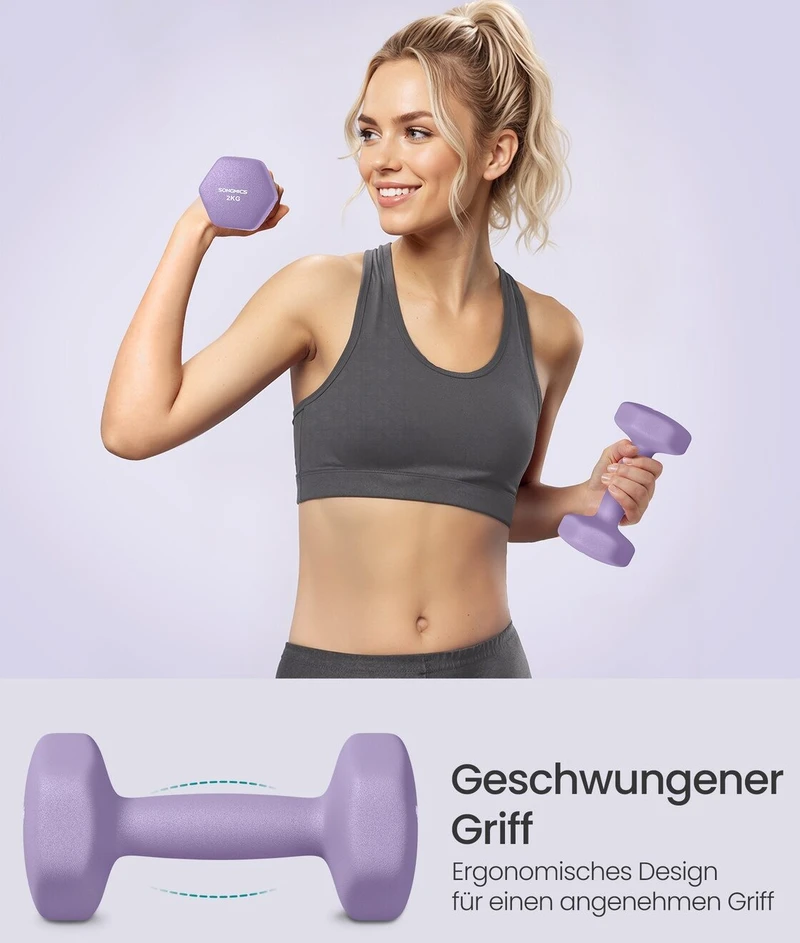 Songmics Hanteliai 2 vnt. rinkinys jėgos treniruotės fitnesas namuose