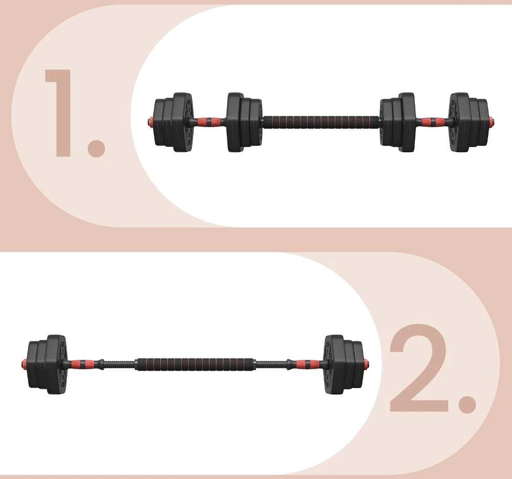Songmics Svarmenų rinkinys 20 kg juoda
