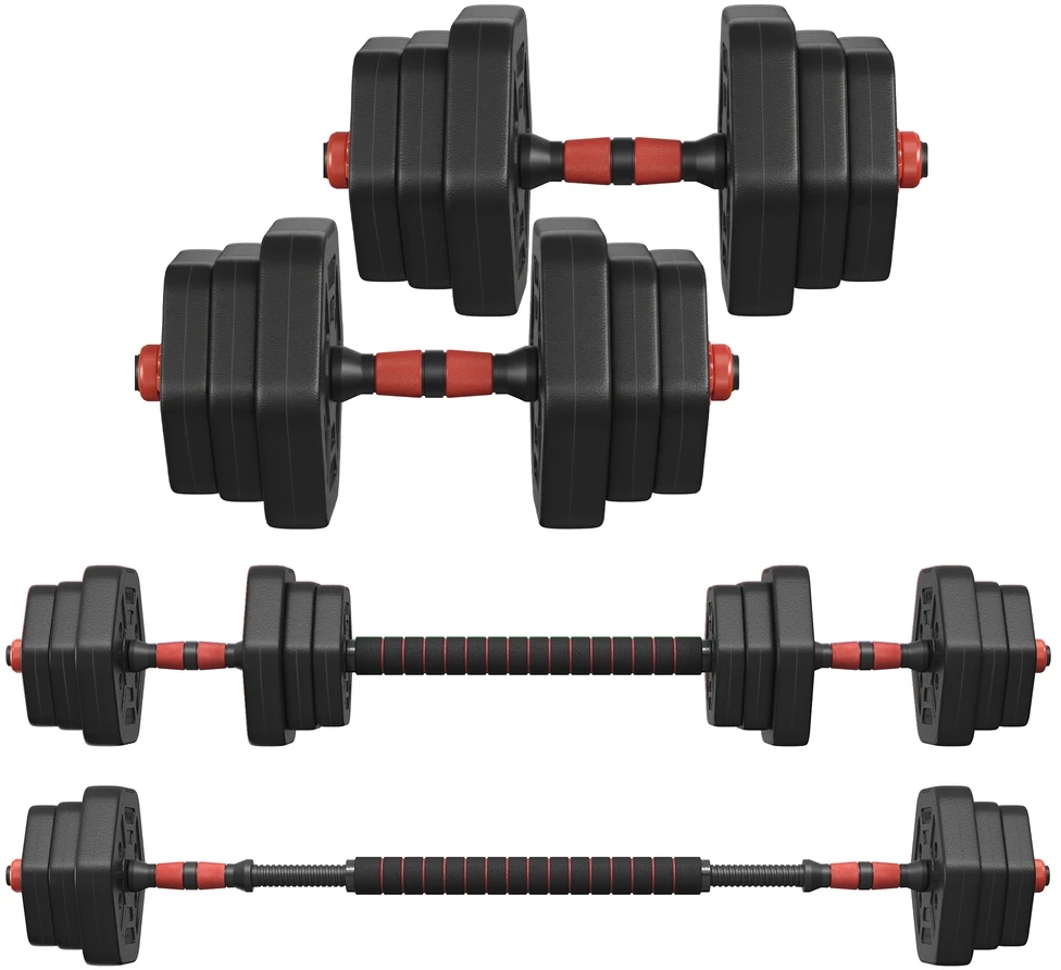Songmics Svarmenų rinkinys 20 kg juoda