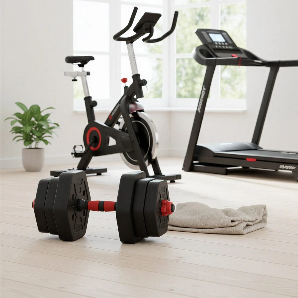 Songmics Svarmenų rinkinys 20 kg juoda