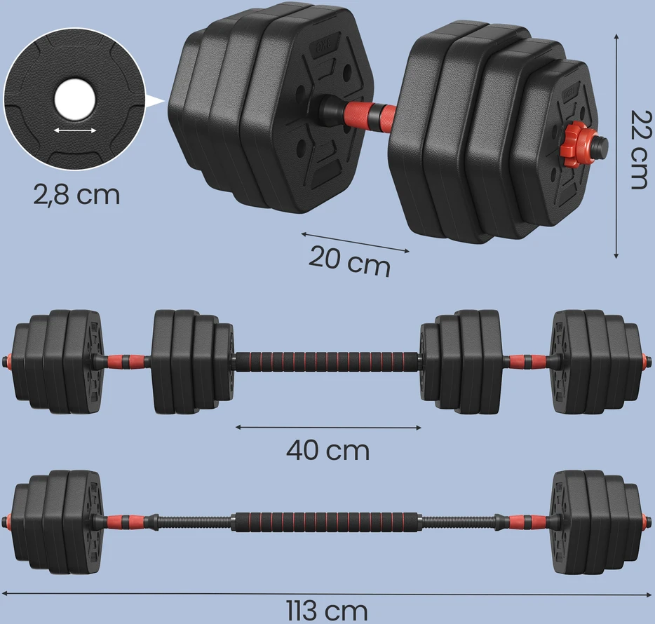 Songmics Hanteliai 40 kg