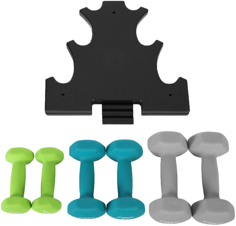Songmics Hantel-Set 1, 2, 3kg Grau-Grün