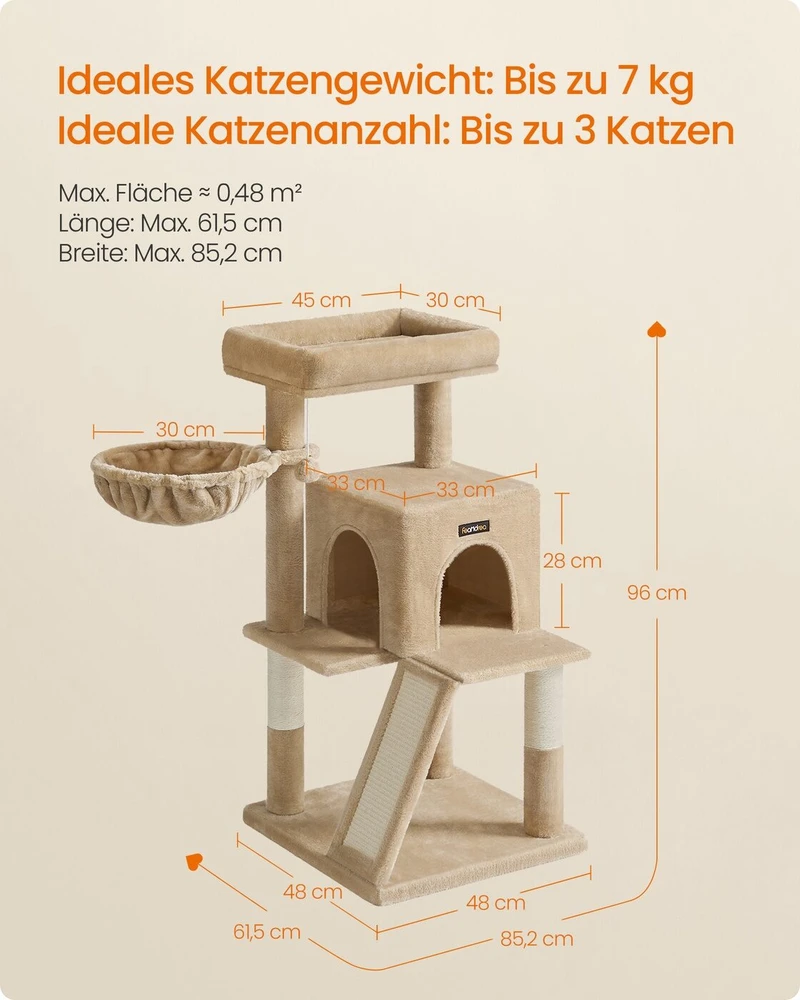Songmics Kačių draskyklė 96 cm