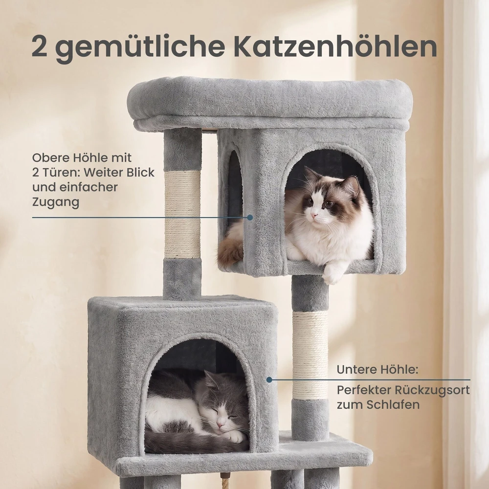 Songmics Feandrea 74 cm aukščio draskyklė, kačių medis, didelė platforma