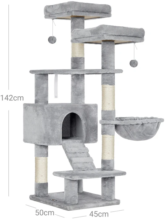 Songmics Feandrea Draskyklė 142 cm šviesiai pilka