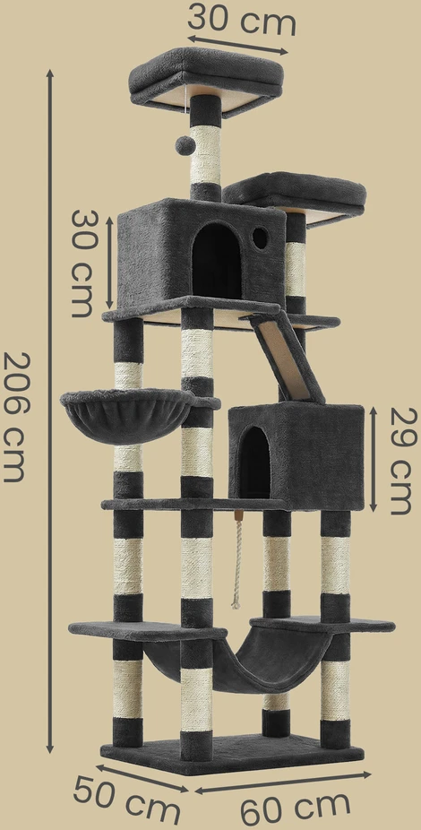 Songmics Kačių draskyklė 206 cm