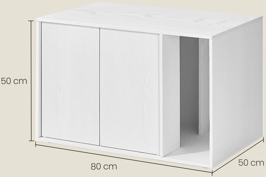 Songmics Kačių spintelė su stumdomomis durimis 80x50x50 cm