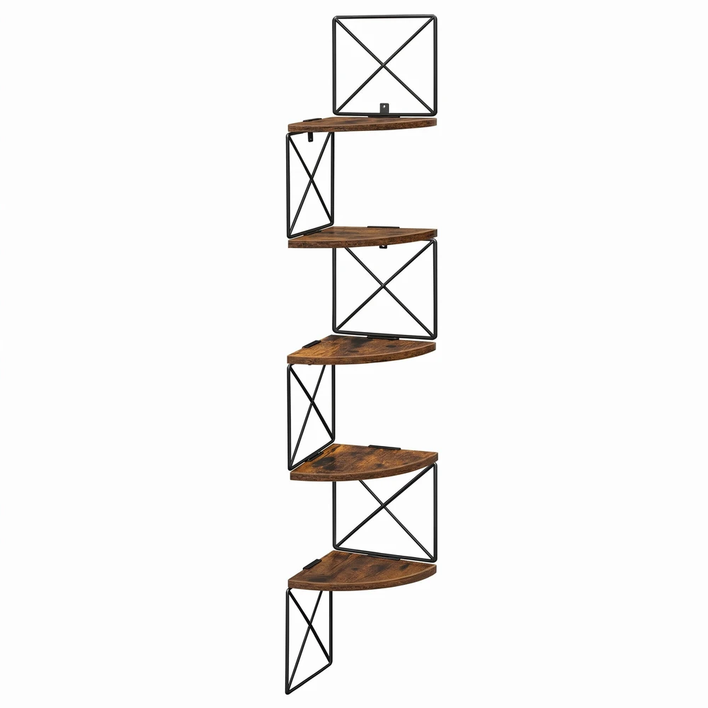 Songmics Kampinė lentyna VASAGLE, 5 lygiai, 20 x 20 x 127,5 cm
