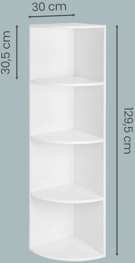 Vasagle Kampinė lentyna 30 x 129,5 x 30 cm