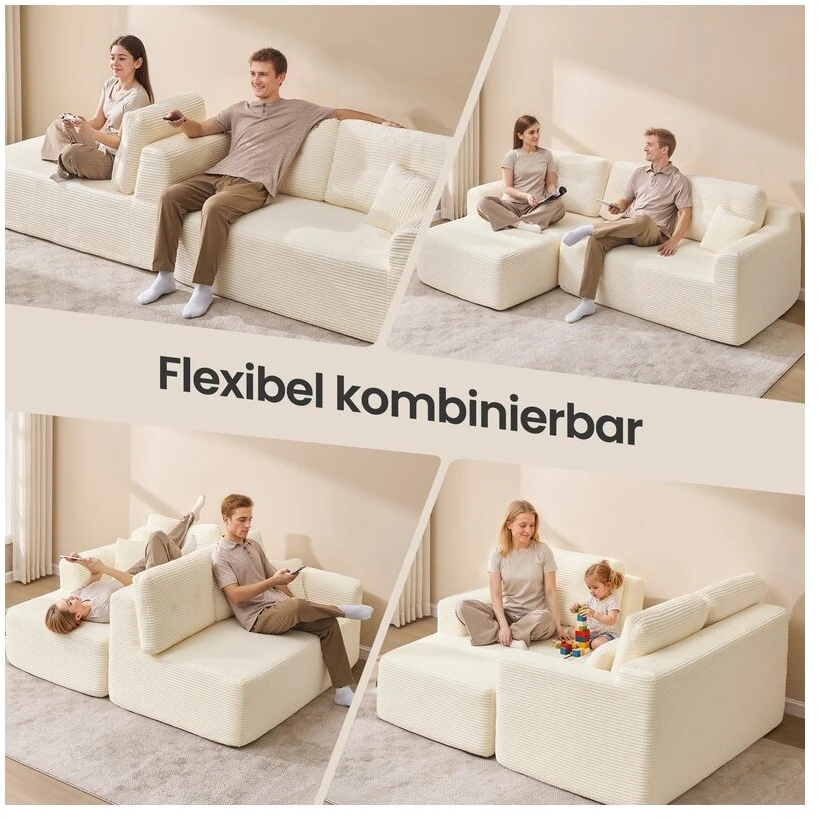 Songmics Kampinė modulinė sofa 244 cm