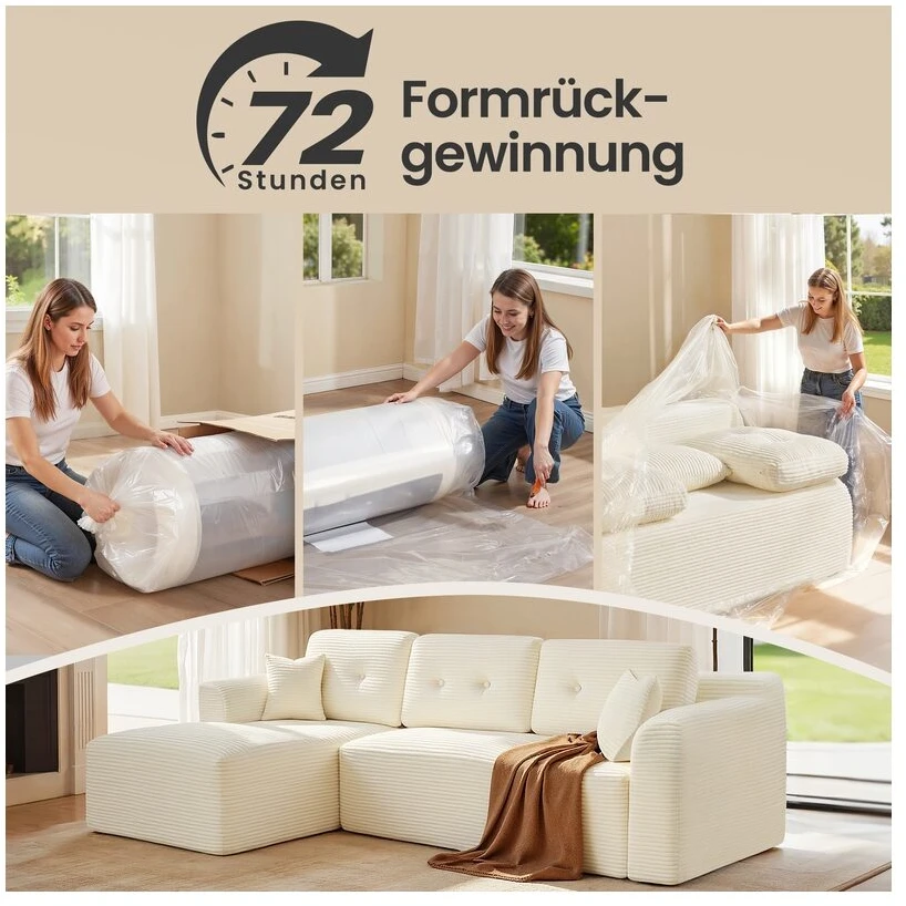 Songmics Kampinė modulinė sofa 244 cm
