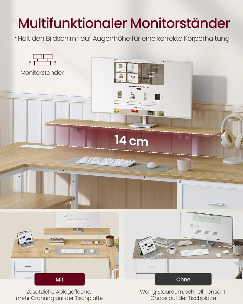 Songmics Kampinis stalas 140 x 80 x 90 cm