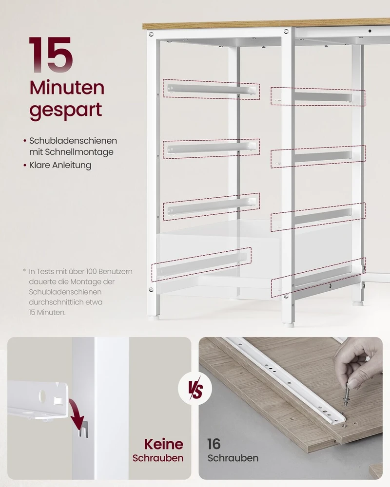 Songmics Kampinis stalas 140 x 80 x 90 cm