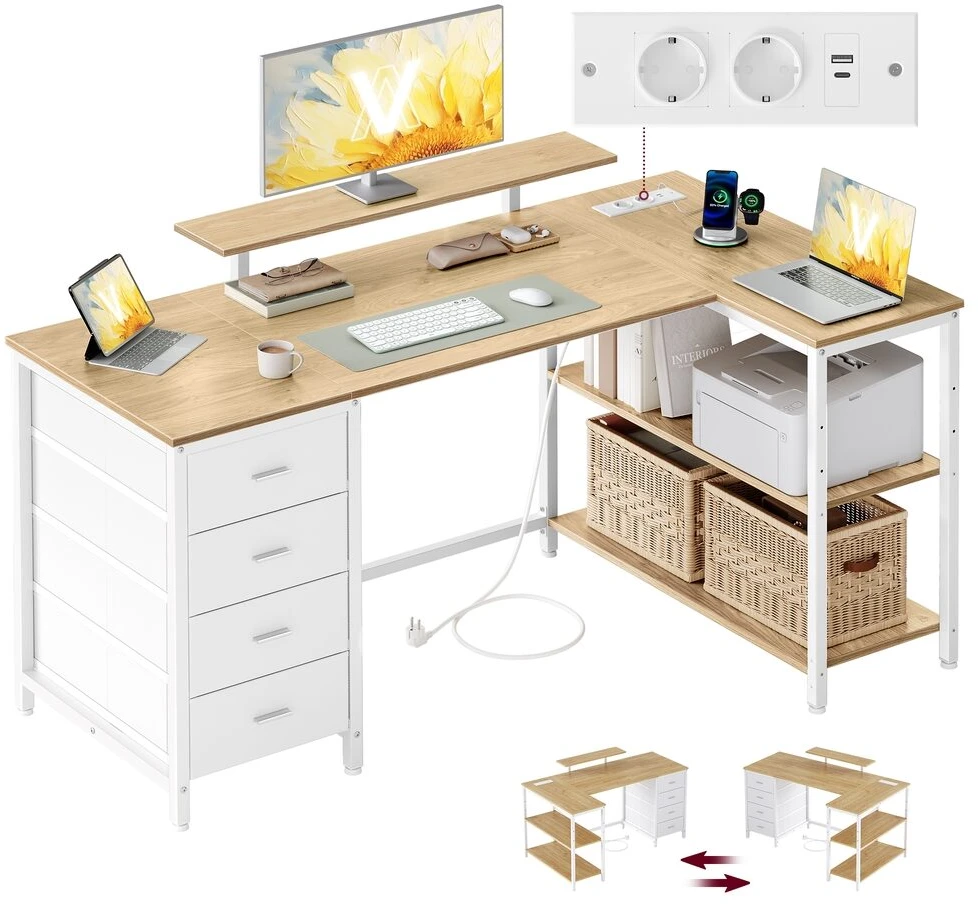 Songmics Kampinis stalas 140 x 80 x 90 cm