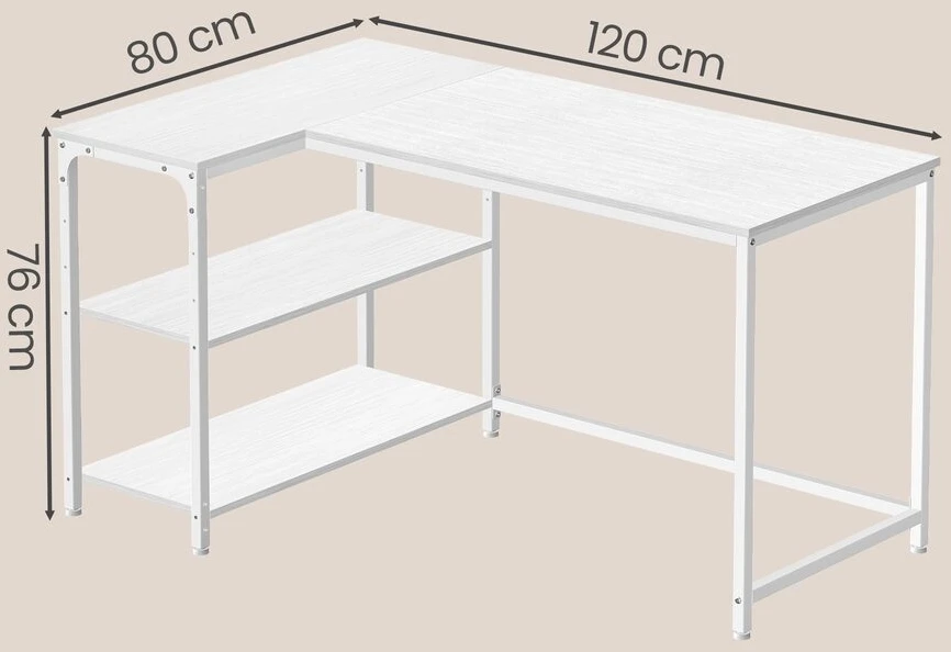 Songmics Rašomasis stalas 120 x 80 x 76 cm
