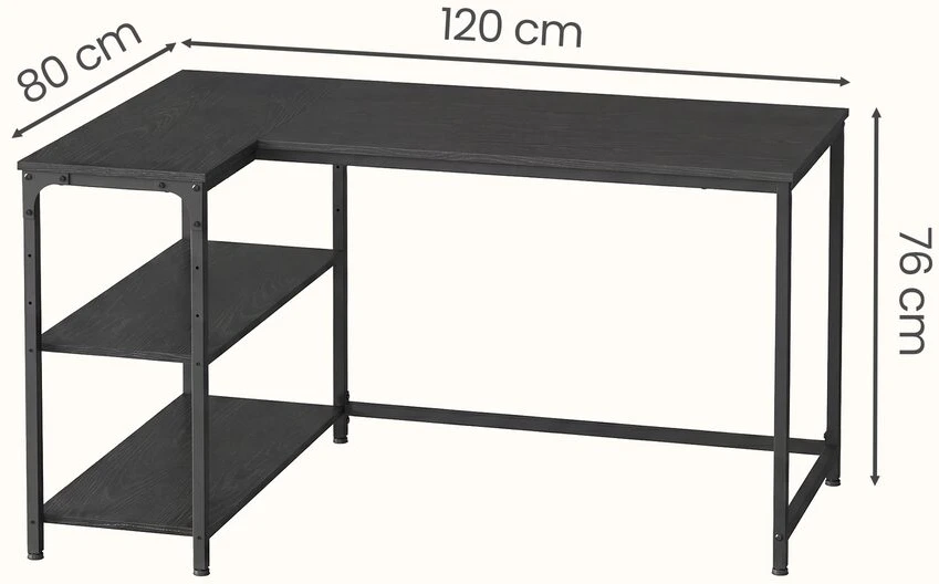 Songmics Rašomasis stalas 120 x 80 x 76 cm