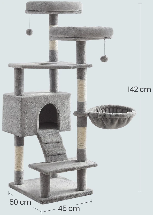 Songmics Kačių draskyklė 142 cm