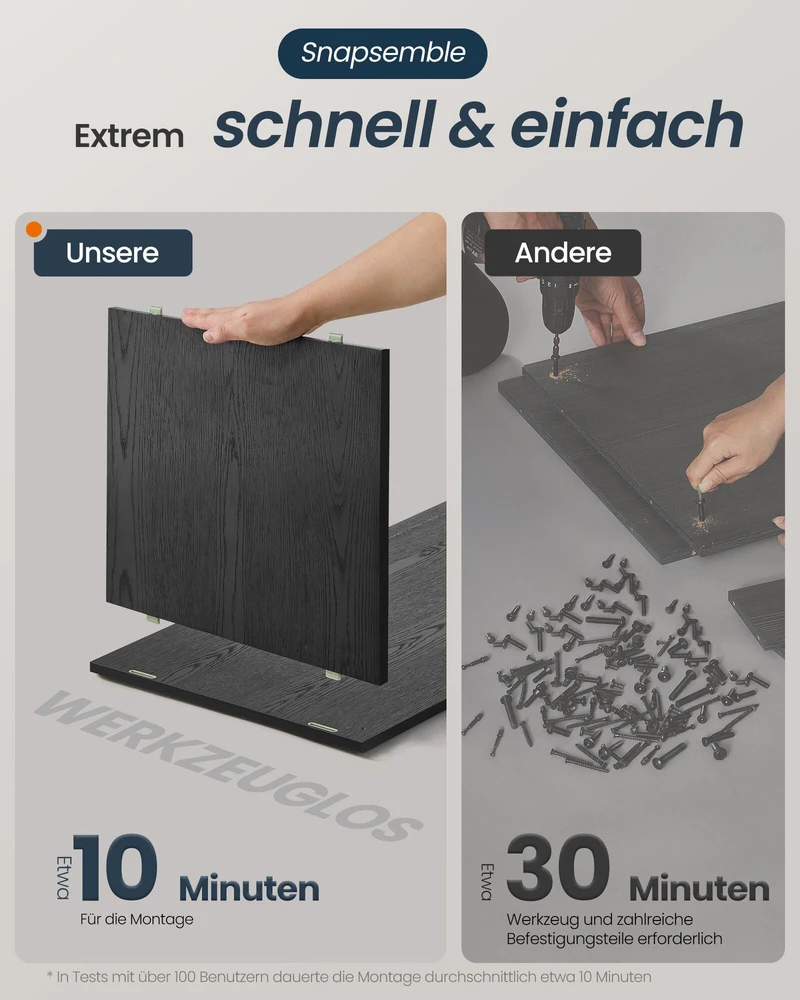 Songmics Kačių tualeto spintelė su „Push to Open“ durelėmis, juoda–tamsaus riešutmedžio, 80 x 50 x 50 cm