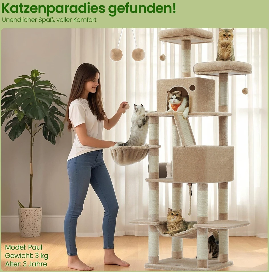 Songmics Kačių draskyklė 206 cm