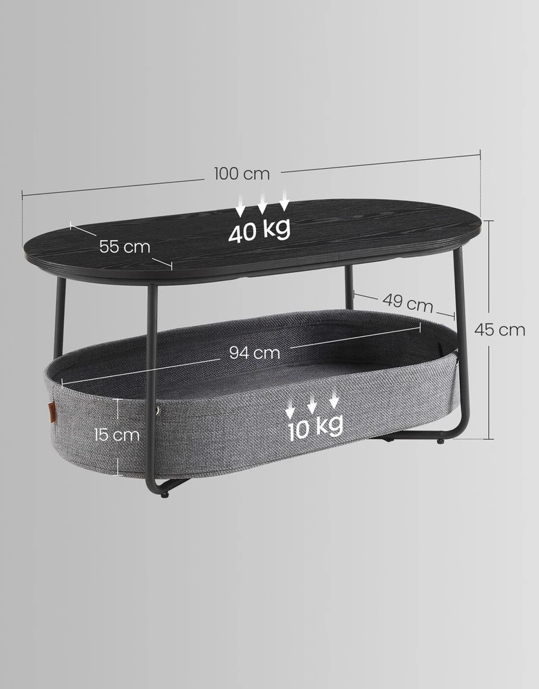 Songmics Kavos staliukas 55 × 100 × 45,7 cm