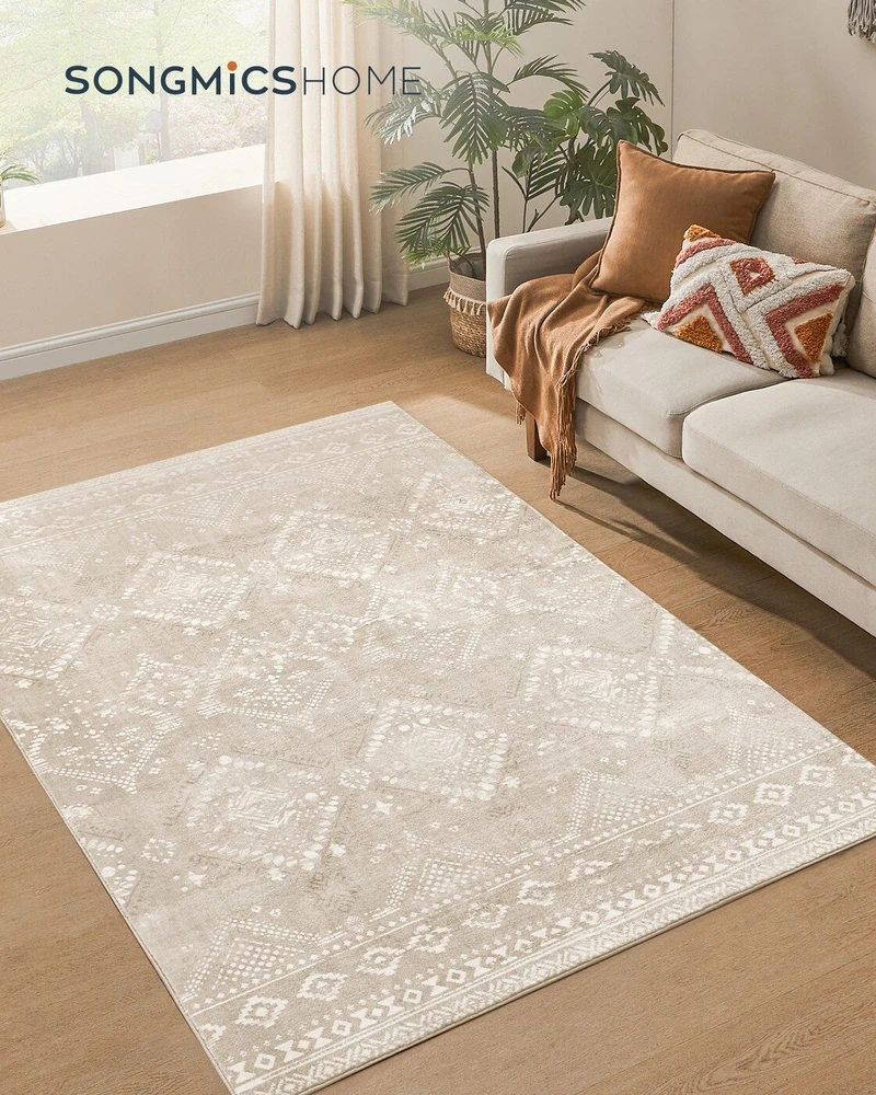 Songmics Boho stiliaus kilimas 140 x 200 cm, kapučino spalvos