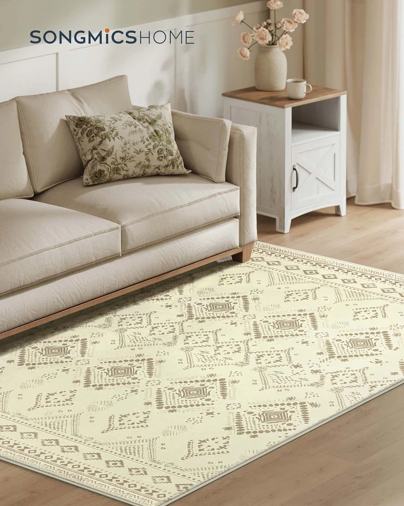 Songmics Kilimas 120 x 170 cm smėlio spalvos