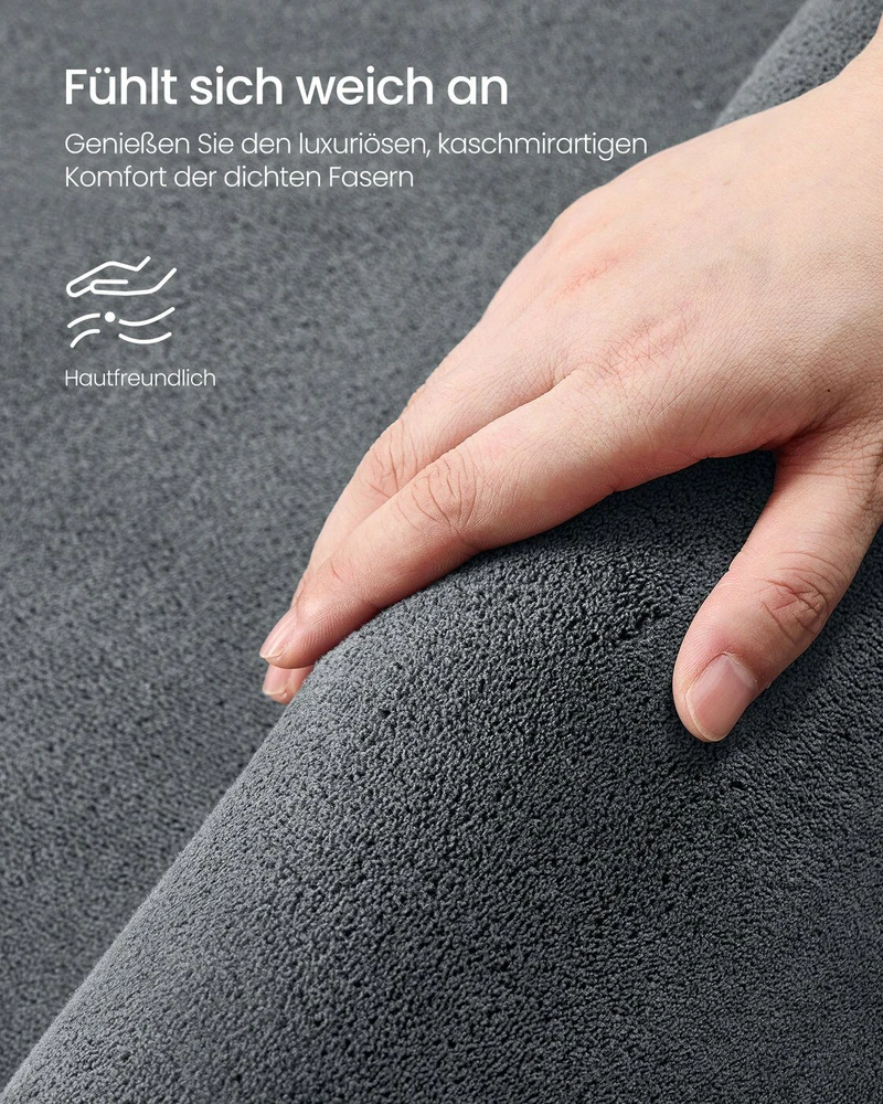 Songmics Kilimas svetainės 200x140 cm antracitas