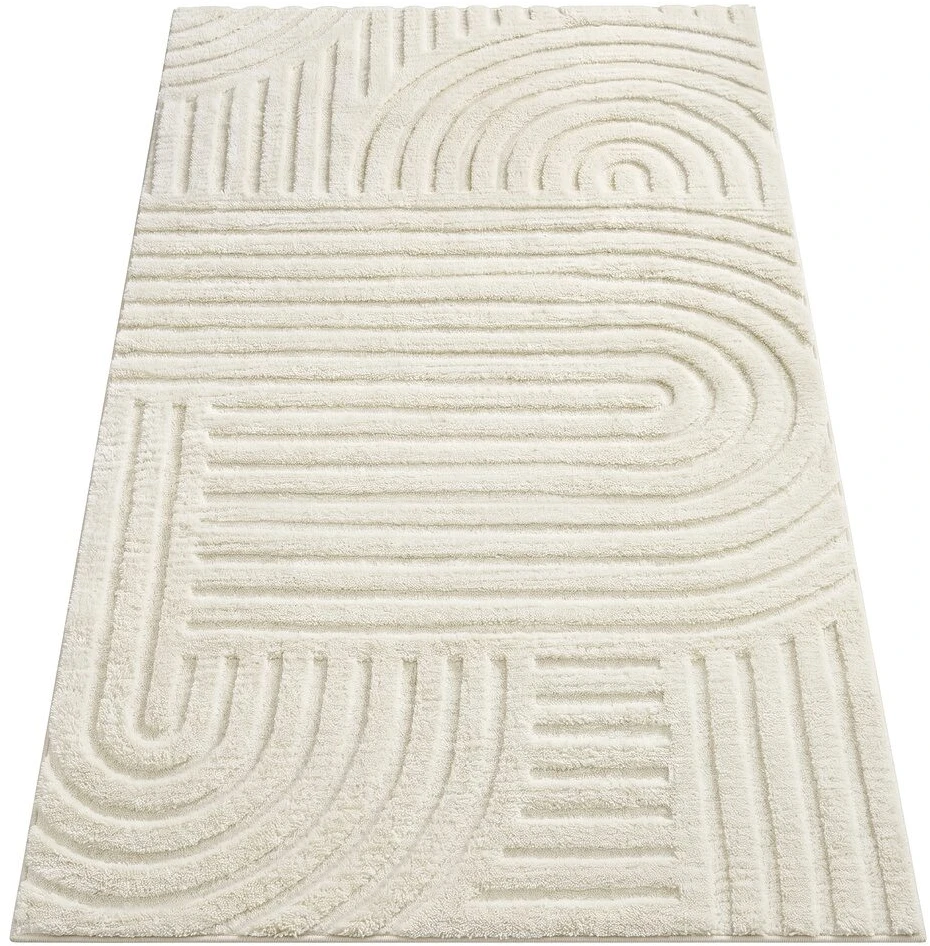 Songmics Kilimas 3D, neslystantis, kreminės baltos spalvos, 150 × 80 cm