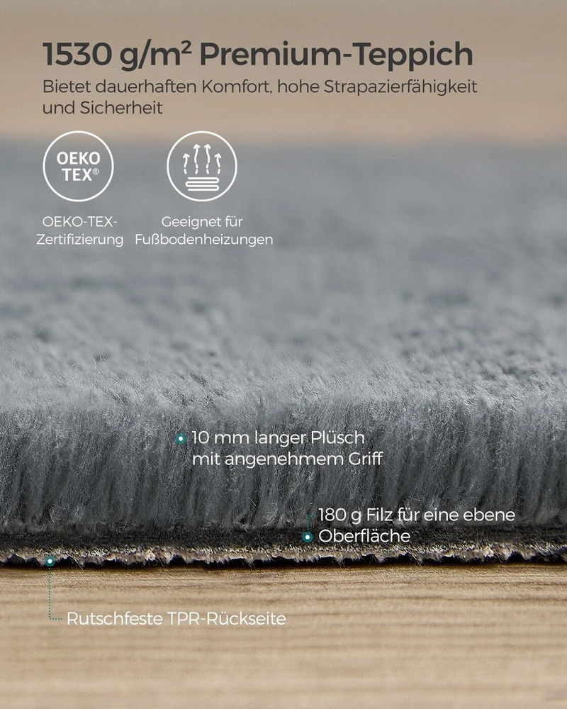 Songmics Kilimas neslystantis 230x160 cm