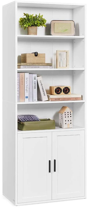 Songmics Lentyna su 6 lygiais, balta, 24x60x175 cm