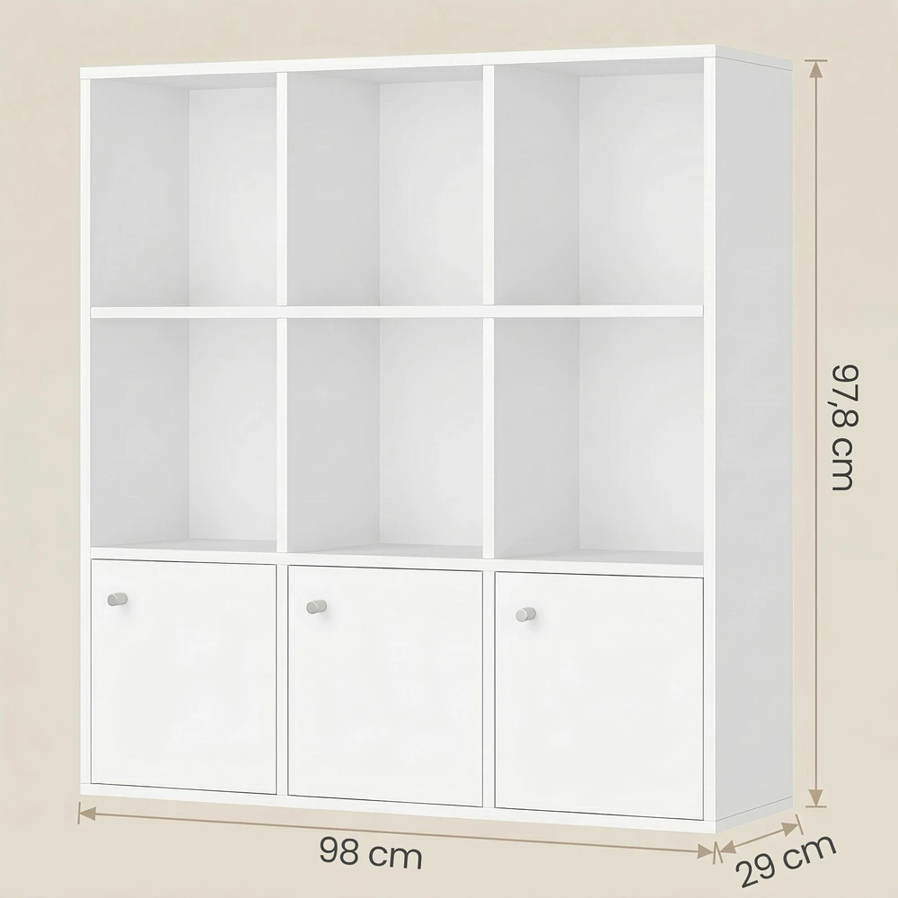 Songmics Knygų lentyna 97,5 × 30 × 97,5 cm