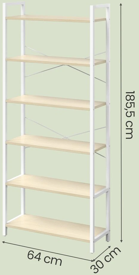 Songmics Knygų lentyna 30 x 64 x 185,5 cm
