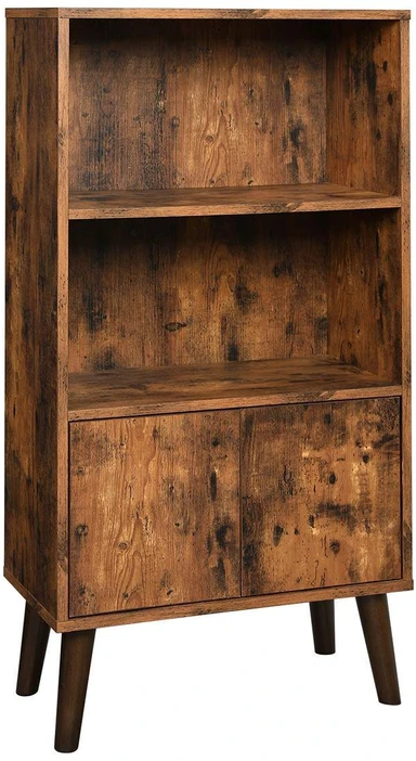 Songmics Vasagle Retro knygų spinta su durelėmis 60 x 30 x 120 cm